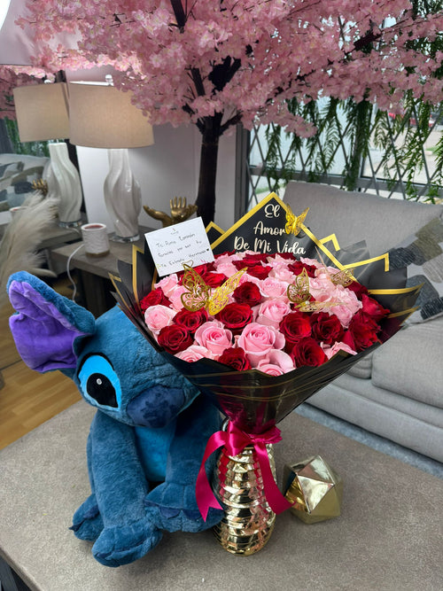 50 Roses Red and Pink