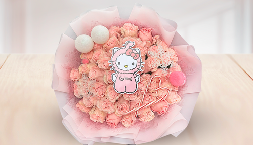 Custom Grinch Hello Kitty Bouquet #3