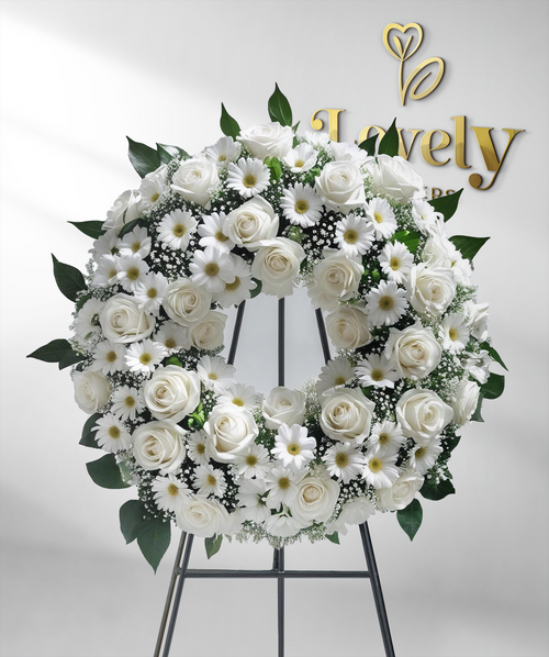 Serene White Purity Wreath
