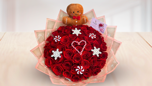 Custom Gingerbreadh Christmas Bouquet #4