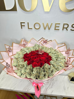 money flowers bouquet