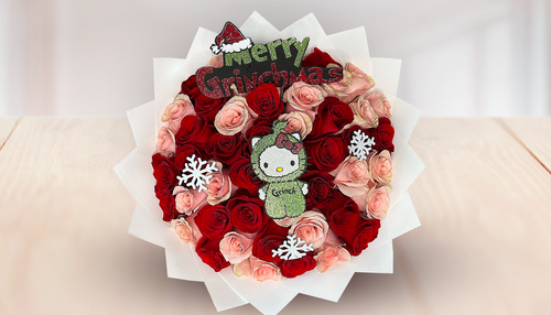 Custom Hello Kitty Grinch Bouquet