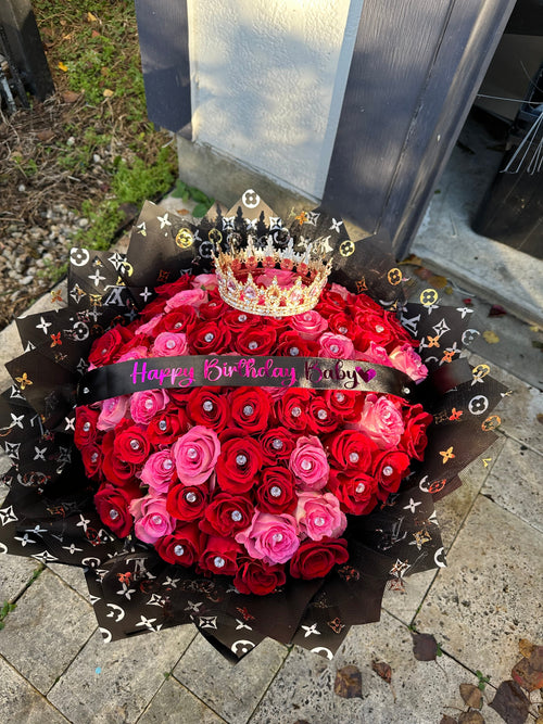 75 Roses Red and Pink