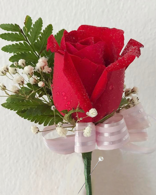 Red Boutonniere