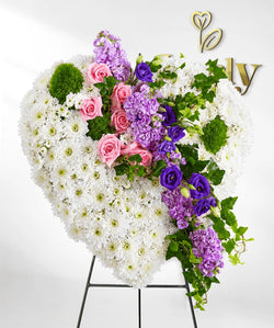 Elegant Heart-Shaped Funeral Tribute