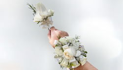White Corsage & Boutonniere
