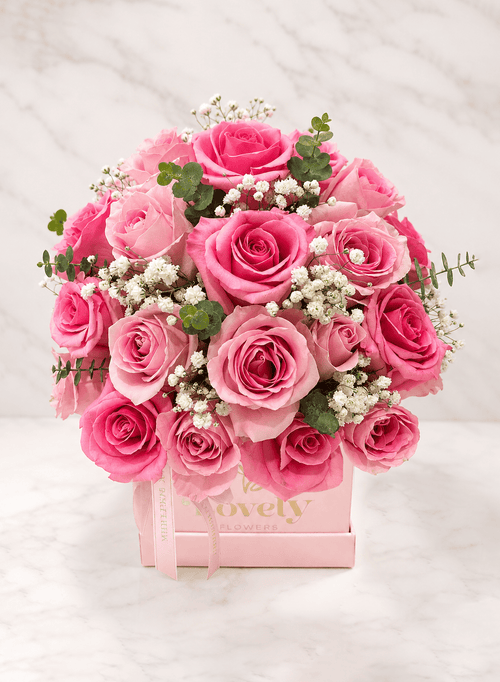 Blush Eucalyptus Rose Box