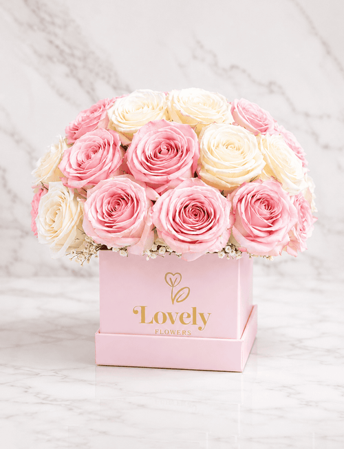 Blush & Ivory Rose Box