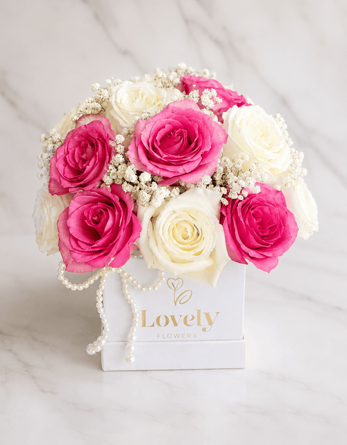 Blushing Pearl Rose Box