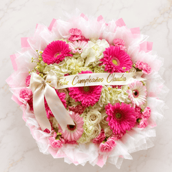 Pink bouquet of beautiful Flowers