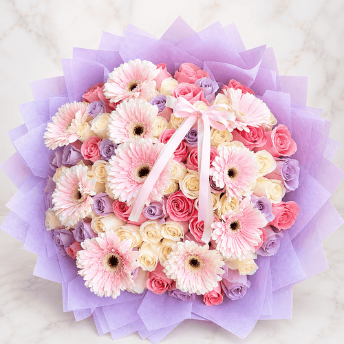 Pastel Gerbera & Rose Dream Bouquet