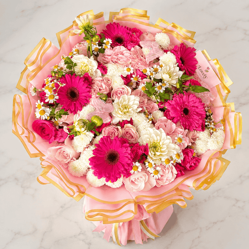 Golden Blush Bloom Bouquet