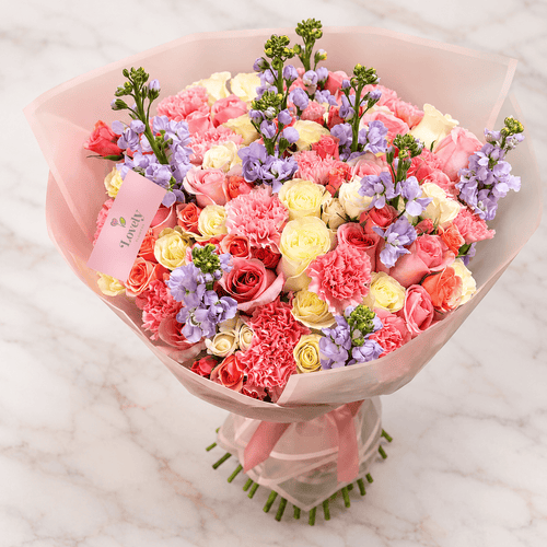 Pastel Romance Garden Bouquet