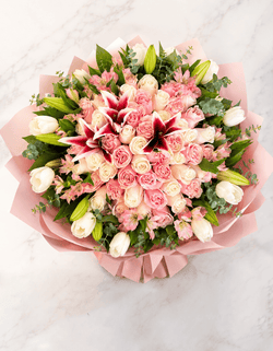 Blushing Lily Romance Mix Bouquet
