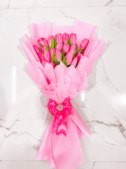 20 Tulips Flat Bouquet