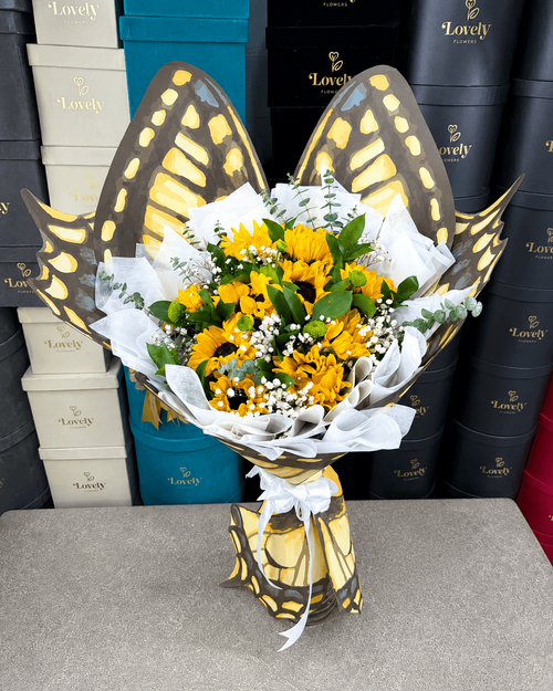 Butterfly Style Sunflower Bouquet