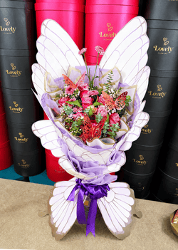 Purple Butterfly Style Bouquet