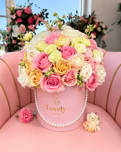 Pearl Mix Flower Rose Box
