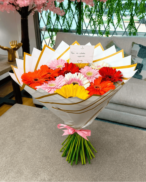 Mixed Color 20 Gerbera Bouquet