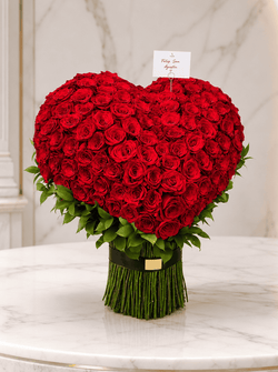 Standing Red Rose Heart