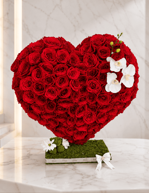 Standing Heart Floral Arrangement