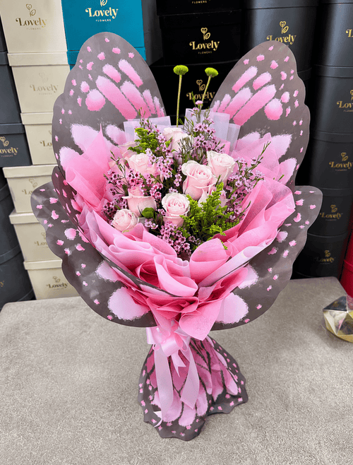 Pink Butterfly Style Bouquet