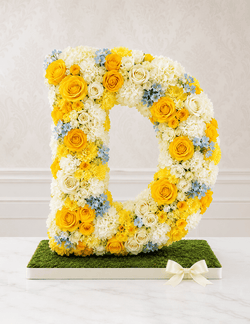 Letter D Sunshine Floral
