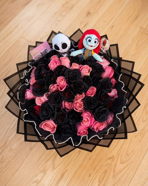 Spooky Bouquet Jack and Sally