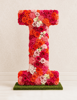 Letter I Vibrant Bloom Floral
