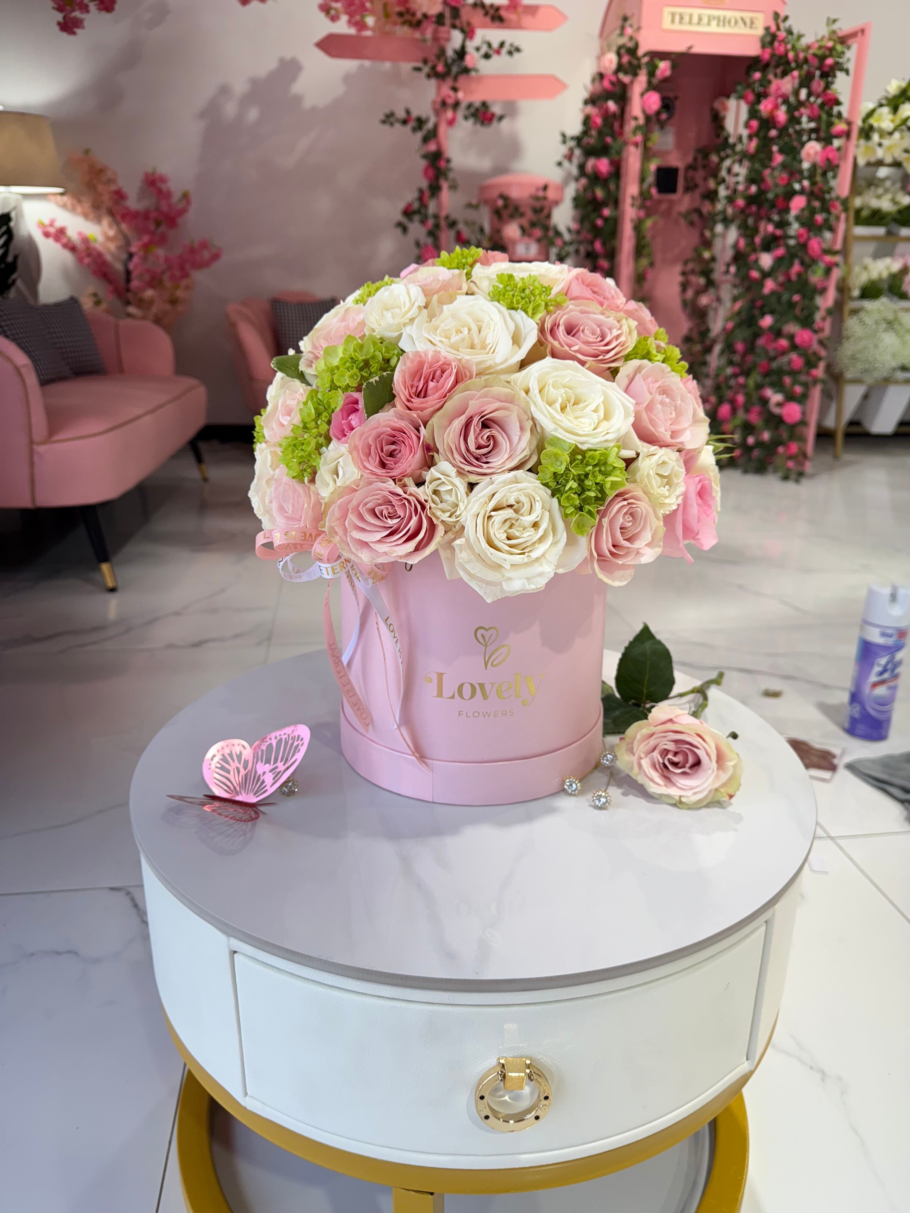 Lovely Round Pink Box ~