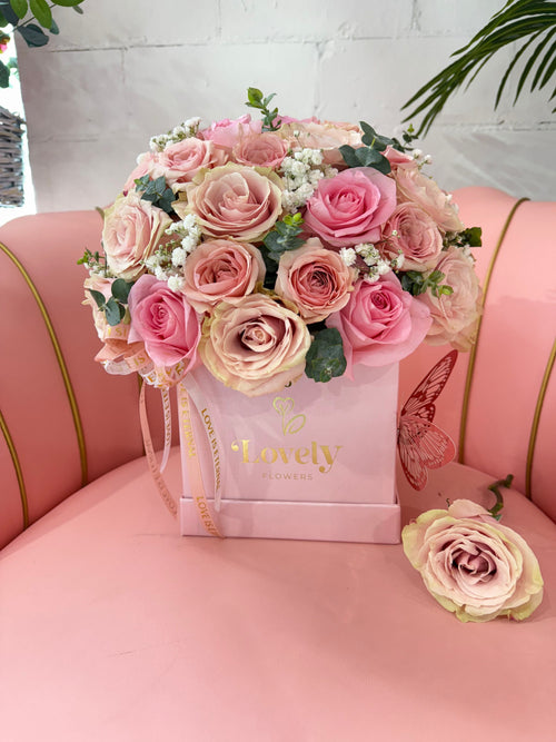 Square Pink Lovely Box