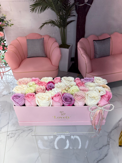 Flat Square Lovely Pink Box