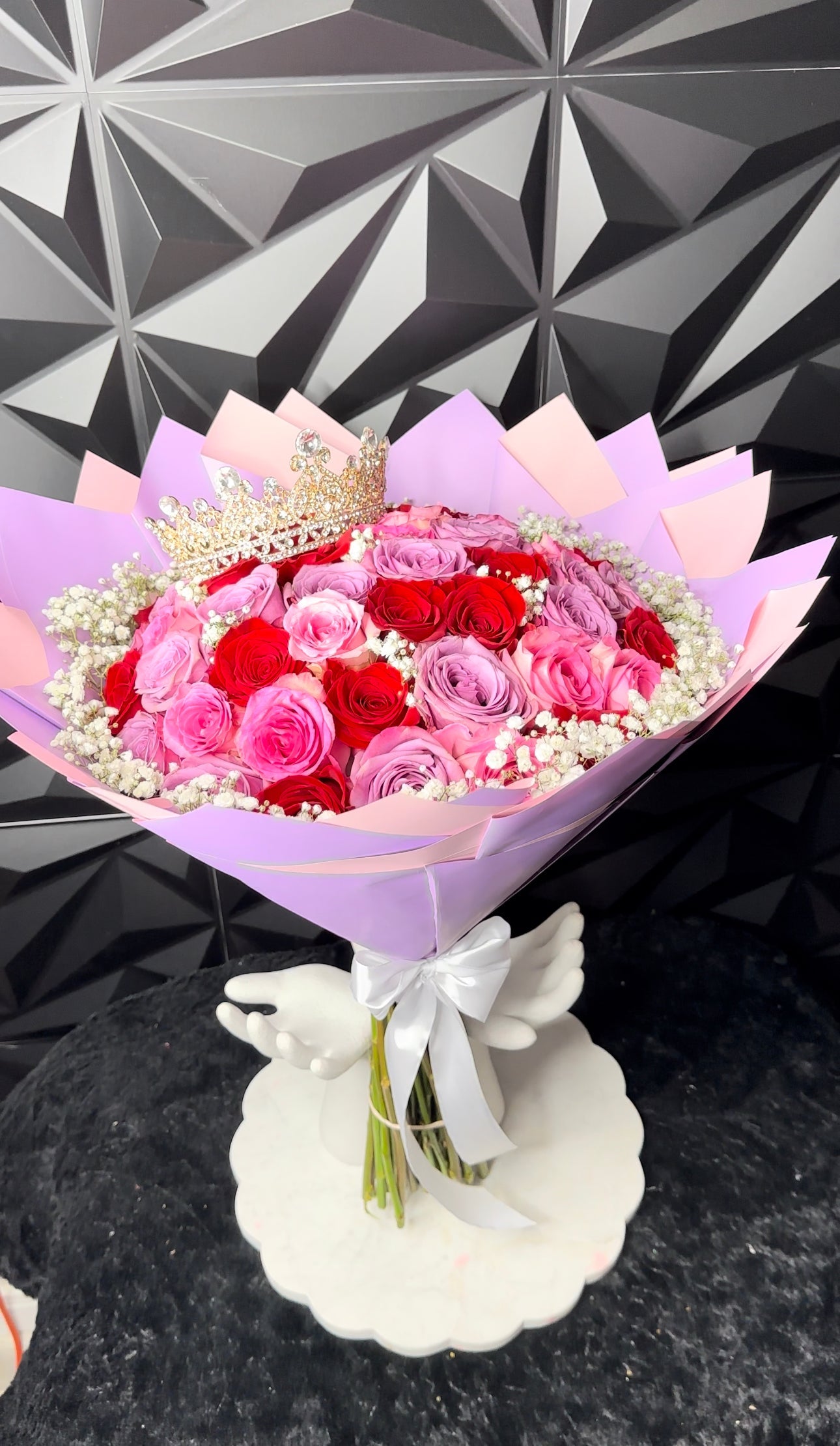 50 pink roses bouquet