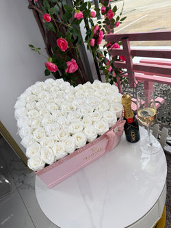 Medium Heart Box 50 Roses