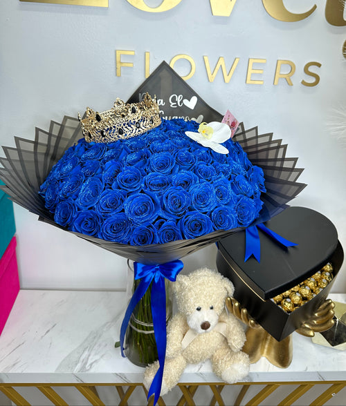 100 Blue Roses