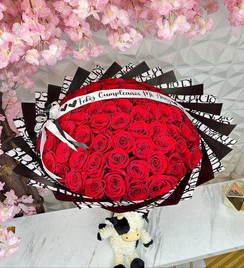 100 Red Roses Dior Wrapping