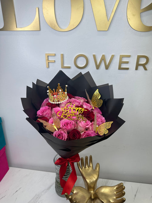 25 Red & Pink Roses