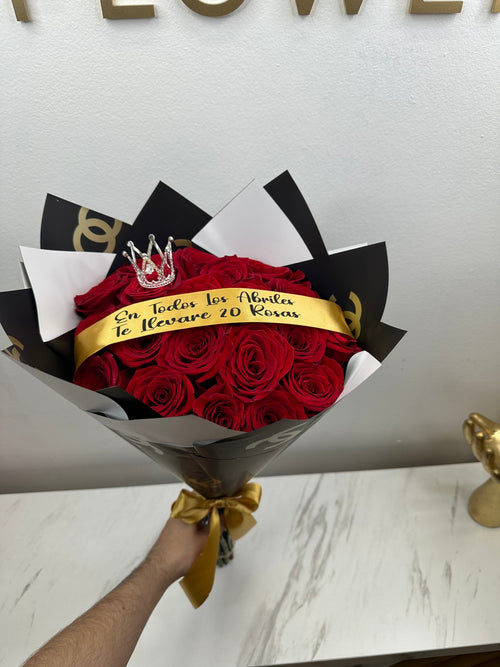 Todos los abriles te llevare 20 rosas