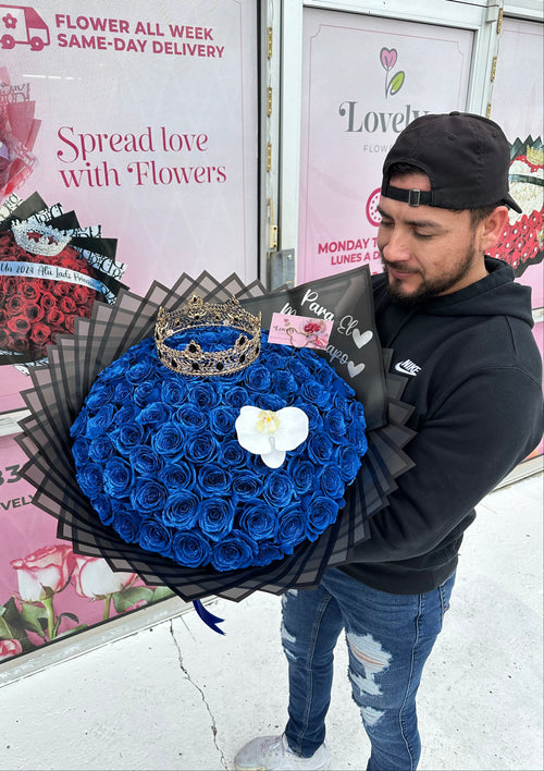 100 Blue Roses
