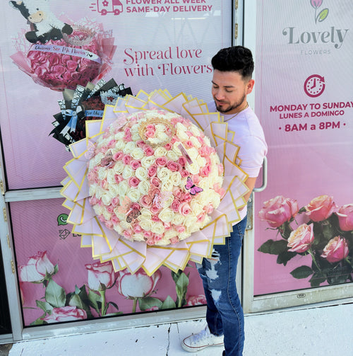 200 Roses Pink and White