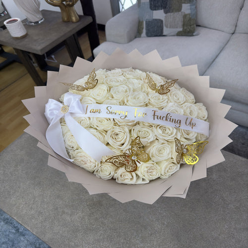 50 White Roses