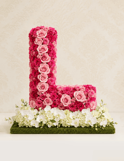 Letter L Elegant Bloom Floral