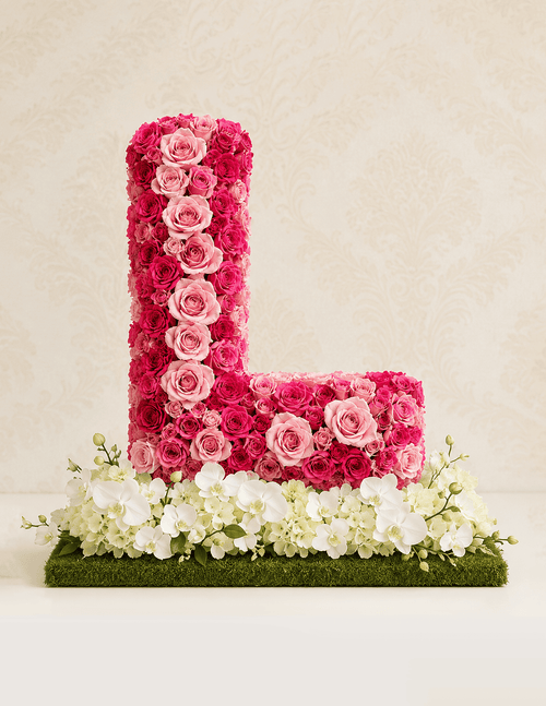 Letter L Elegant Bloom Floral