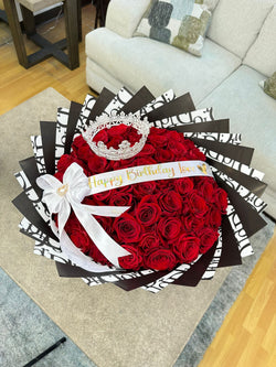 50 Red Dior Roses