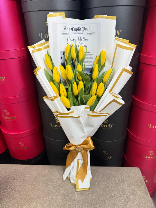 20 Yellow Tulips ~ 20 Tulipanes Amarillos