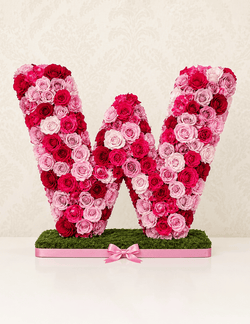 Letter W Pink Harmony Floral