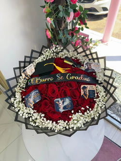 Bouquet The Donkey Graduated - 50 Roses