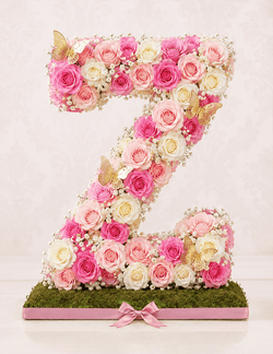 Letter Z Butterfly rose Floral