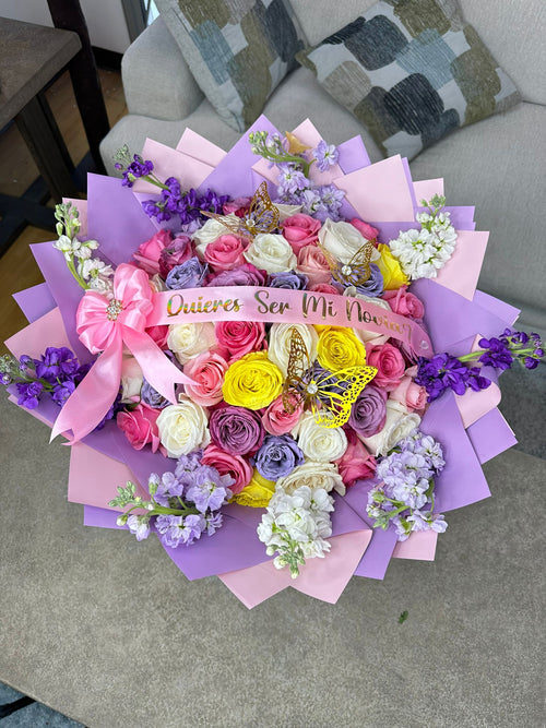 50 Roses with Mix Flowers