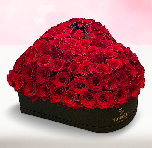 100 Rose Heart box